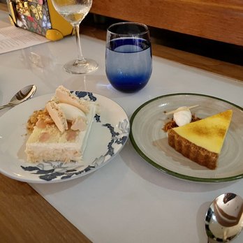 Hau Tree - Coconut cake and Yuzu tart - Seafood Near Me - Honolulu, Hawaii Hau Tree - Coconut cake and Yuzu tart - Seafood Near Me - Honolulu, Hawaii