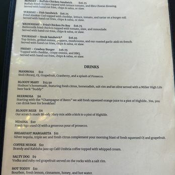 Hudson - Menu - New American Near Me - Seattle, Washington