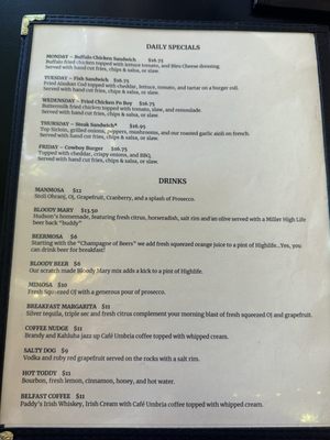 Menu photo 5 Hudson Seattle, WA
