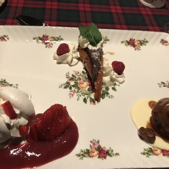 Balmoral Restaurant - Sampler dessert platter. My favorite was the meringue! - Scottish Near Me - St Charles, Illinois