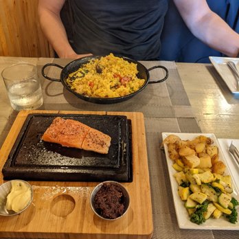 Bela Lisboa - Paella and salmon. - Portuguese Near Me - Chattanooga, Tennessee Bela Lisboa - Paella and salmon. - Portuguese Near Me - Chattanooga, Tennessee