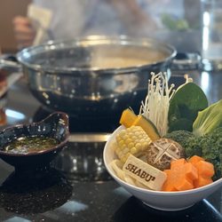 Shabu Squared - Such an adorable set up! And you get to grind your own sesame for your sesame sauce.