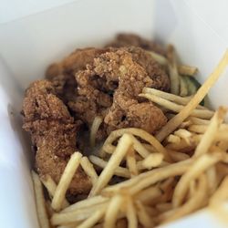 Jonesy’s Fried Chicken - Chicken Fingers and fries.