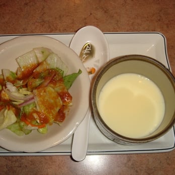Miso - Chawanmushi and salad - Japanese Near Me - Annandale, Virginia