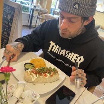 Isabella's Ventnor Cafe - I'm not even sure what he ordered but it looks ridiculously good and the rice was yum - Breakfast & Brunch Near Me - Ventnor City, New Jersey