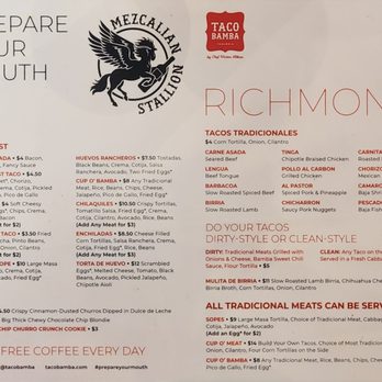 Taco Bamba Richmond - Menu - Tacos Near Me - Richmond, Virginia