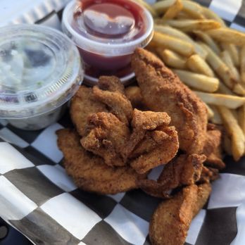 Keeper's Fish Shack - Chicken finger tackle box - Seafood Near Me - Ludington, Michigan Keeper's Fish Shack - Chicken finger tackle box - Seafood Near Me - Ludington, Michigan