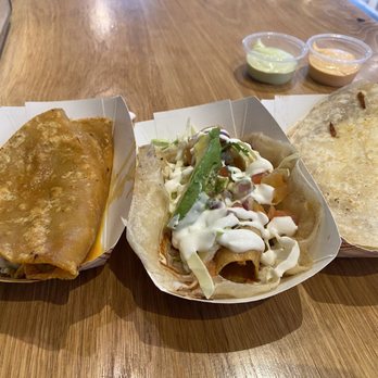 City Tacos - The three Amigos(queso birria,shrimp crunch and side quesadillas) - Tacos Near Me - San Diego, California