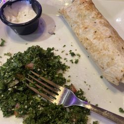 Sultan's Restaurant & Lounge - Meat shawarma and tabbouleh