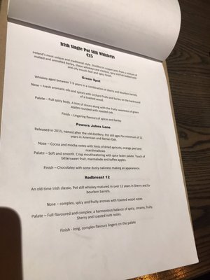 Menu photo 5 Dingle Whiskey Bar Dublin, D Menu photo 5 Dingle Whiskey Bar Dublin, D