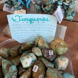 Little Rock and Gem Shop - turquoise gem with descriptor
