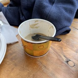 Verde Fresh Market Cafe - Mushroom soup. So good that we forgot to take the picture when we got it. You can even get it in a mug for walking soup!
