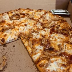 BBQ chicken pizza to go