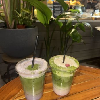 Kunst Coffee Haus - Ube Matcha / hot 12 oz - Ice 16oz, Basque Cheesecake - Coffee & Tea Near Me - Bayside, New York