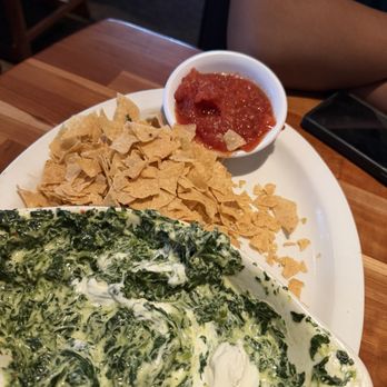 Cheddar's Scratch Kitchen - The Santa Fe Spinach Dip with all crumbs. Not a single whole chip - American Near Me - Clearwater, Florida Cheddar's Scratch Kitchen - The Santa Fe Spinach Dip with all crumbs. Not a single whole chip - American Near Me - Clearwater, Florida