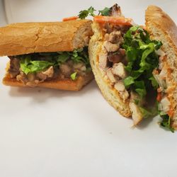 On A Roll - Our lunch special changes each day and starts at 11:00 AM. Our chicken Bahn Mi Sandwich.
