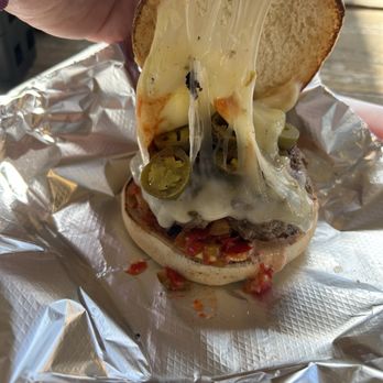 Get It On A Bun At Booty’s - Spicy Booty Burger - Hot Dogs Near Me - New Albany, Indiana