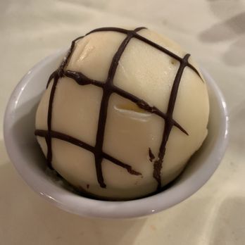 Carmela's at Macri's - Dessert- sorbet inside white chocolate - Italian Near Me - South Bend, Indiana