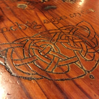 Runcible Spoon Cafe & Restaurant - Celtic design on table - Coffee & Tea Near Me - Bloomington, Indiana Runcible Spoon Cafe & Restaurant - Celtic design on table - Coffee & Tea Near Me - Bloomington, Indiana