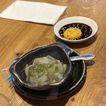 Toukei - Takowasa & yolk sauce @phidingthefam - Izakaya Near Me - Houston, Texas Toukei - Takowasa & yolk sauce @phidingthefam - Izakaya Near Me - Houston, Texas