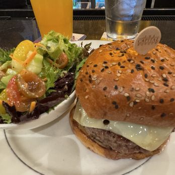 The Capital Burger - Mushroom Swiss burger & side salad. Delectable. - Burgers Near Me - Boston, Massachusetts The Capital Burger - Mushroom Swiss burger & side salad. Delectable. - Burgers Near Me - Boston, Massachusetts