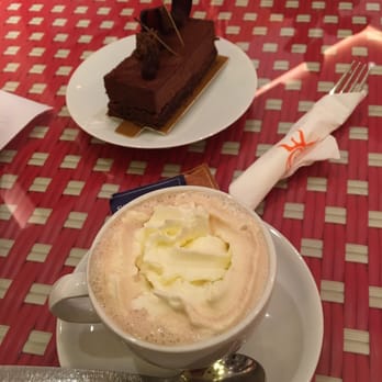 Patisserie - Chocolate and hazelnut cake, hot chocolate with cream - Bakeries Near Me - Parañaque, NCR