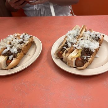 Olneyville New York System - Double Weaner Special! Times two! "All the way!" - Hot Dogs Near Me - Providence, Rhode Island Olneyville New York System - Double Weaner Special! Times two! "All the way!" - Hot Dogs Near Me - Providence, Rhode Island
