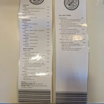 Cartel Roasting - Menu - March 2022 - Coffee & Tea Near Me - Tempe, Arizona Cartel Roasting - Menu - March 2022 - Coffee & Tea Near Me - Tempe, Arizona