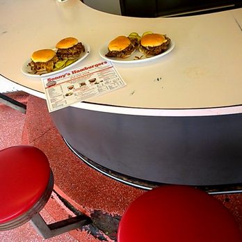 Sonny's Hamburgers - Old school rounded counter n stools - Burgers Near Me - Detroit, Michigan