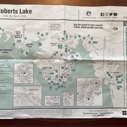 Map of Ray Roberts Lake Isle du Bois unit
