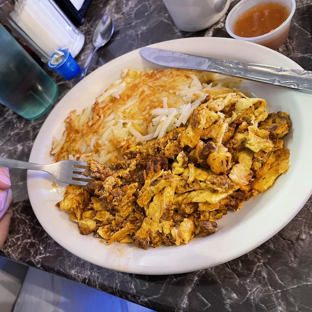 The Sheep Camp - Chorizo with hash browns. Very good - Breakfast & Brunch Near Me - Buckeye, Arizona The Sheep Camp - Chorizo with hash browns. Very good - Breakfast & Brunch Near Me - Buckeye, Arizona