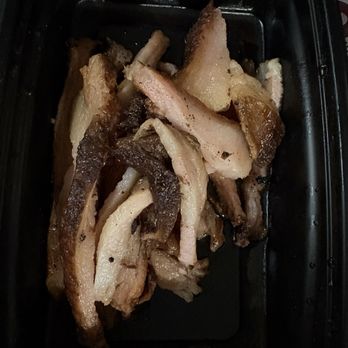 Mission BBQ - About 1 lb of fat from 2 lbs of "lean" sliced brisket - Barbeque Near Me - Clermont, Florida