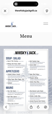 Menu photo 2 The Whiskey Jack Grill Jasper, AB Menu photo 2 The Whiskey Jack Grill Jasper, AB