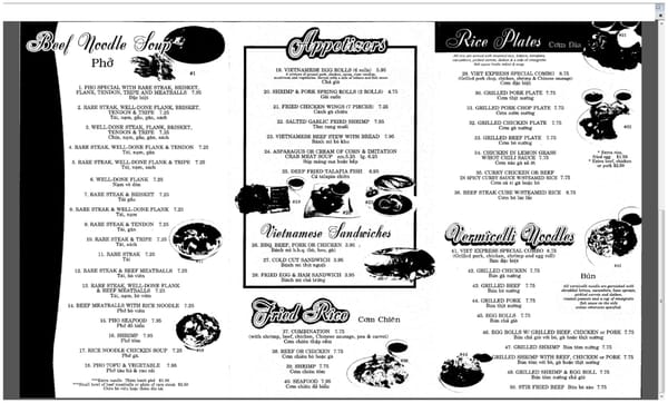 Menu photo 7 Pho Viet Express San Diego, CA Menu photo 7 Pho Viet Express San Diego, CA