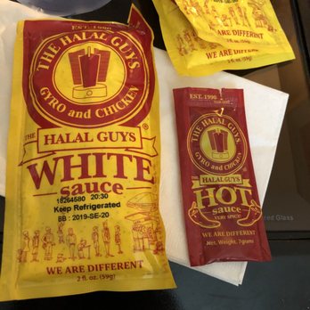 The Halal Guys - White sauce and red sauce - Halal Near Me - Glendale, California The Halal Guys - White sauce and red sauce - Halal Near Me - Glendale, California