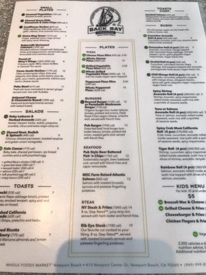 Menu photo 6 Back Bay Tavern Newport Beach, CA Menu photo 6 Back Bay Tavern Newport Beach, CA