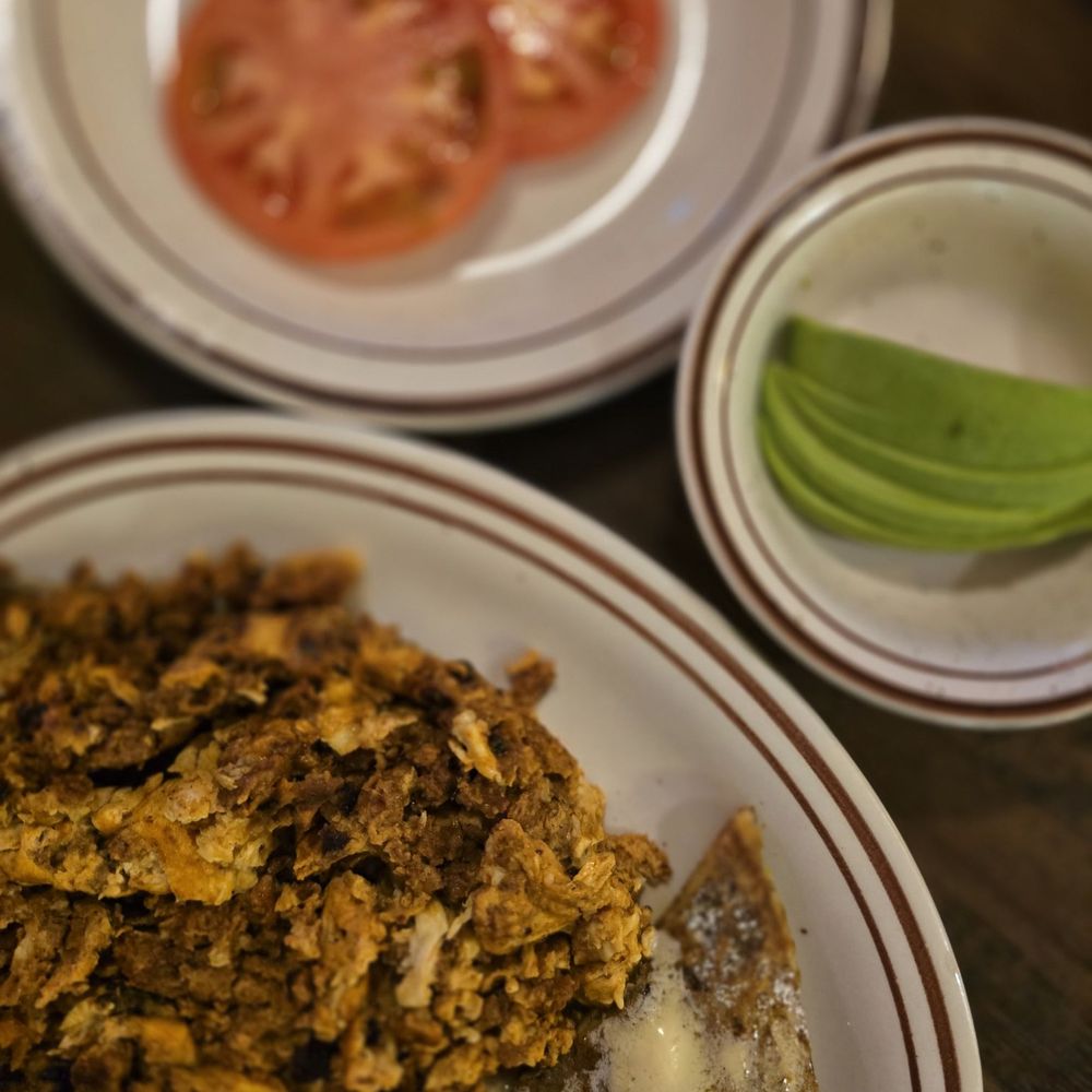Chorizo and eggs with French toast Chorizo and eggs with French toast