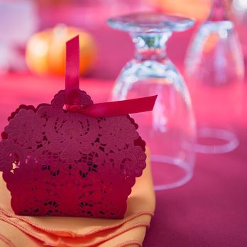 Brownstone Gardens - Napkins, glassware, and my favors were all set up - Venues & Event Spaces Near Me - Oakley, California