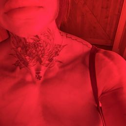 Trying the red light therapy. It felt very good! Here's to seeing some anti-aging results!! Trying the red light therapy. It felt very good! Here's to seeing some anti-aging results!!