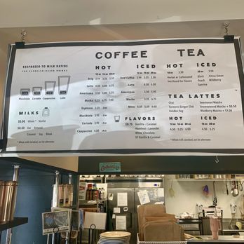 Ren Coffeehouse - Wall Menu - Coffee & Tea Near Me - Tucson, Arizona