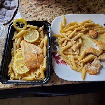 Sabatino's North - Chicken Franchese $18  My takeout order minus the capers, artichokes hearts and mushrooms.......SERIOUSLY! - Italian Near Me - Derry, New Hampshire