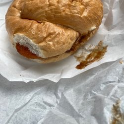 Good Tucker Bakery - What a bargain  Huge chicken schnitzel and gravy roll