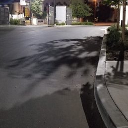 Gates left open at night.