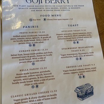 Goji Berry - Paninis - Vegan Near Me - Phoenix, Arizona