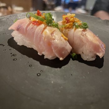 Osaka - Hamachi Brasa. Very good. The topping gives a nice crunchiness. - Japanese Near Me - Miami, Florida
