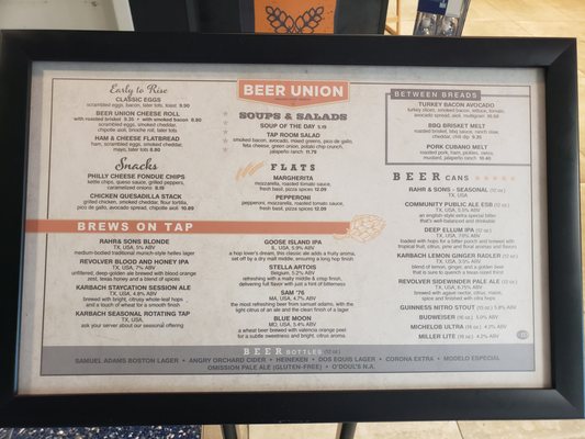 Menu photo 8 Beer Union Grapevine, TX Menu photo 8 Beer Union Grapevine, TX
