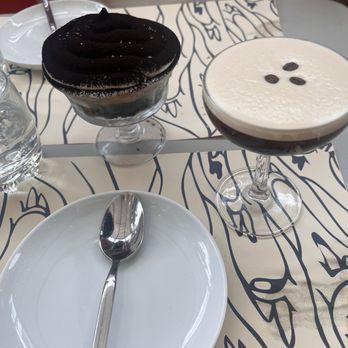 Don Angie - Black Cocoa Tiramisu and espresso martini - Italian Near Me - New York, New York