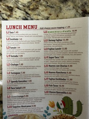 Menu photo 1 La Fiesta Mexican Restaurant Chickasha, OK Menu photo 1 La Fiesta Mexican Restaurant Chickasha, OK