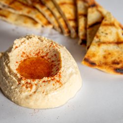 Nick The Greek - Homemade Hummus and Pita.
#RealGreekRealFast