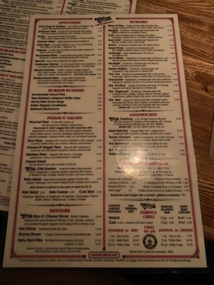 Menu photo 4 Whitey's Richfield, OH